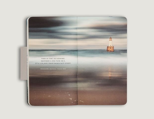 Visual book con citazione di Baricco da Oceano Mare